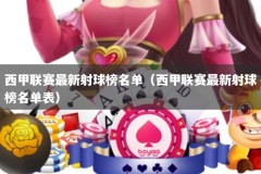 西甲联赛最新射球榜名单（西甲联赛最新射球榜名单表）