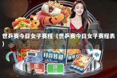 世乒赛今日女子赛程（世乒赛今日女子赛程表）
